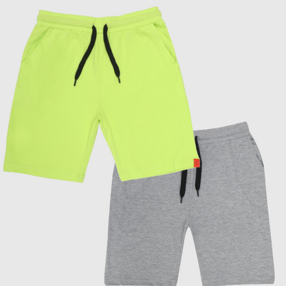 Chilins-boys-Cotton-Shorts-Grey-&-Green