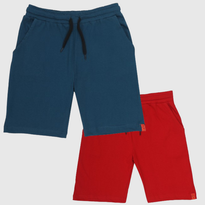 Chilins-boys-Cotton-Shorts-Red-&-Blue