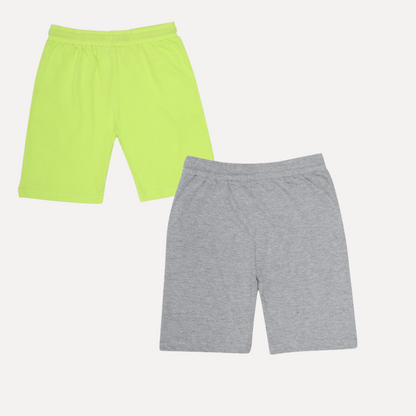 Chilins-boys-Cotton-Shorts-Grey-&-Green