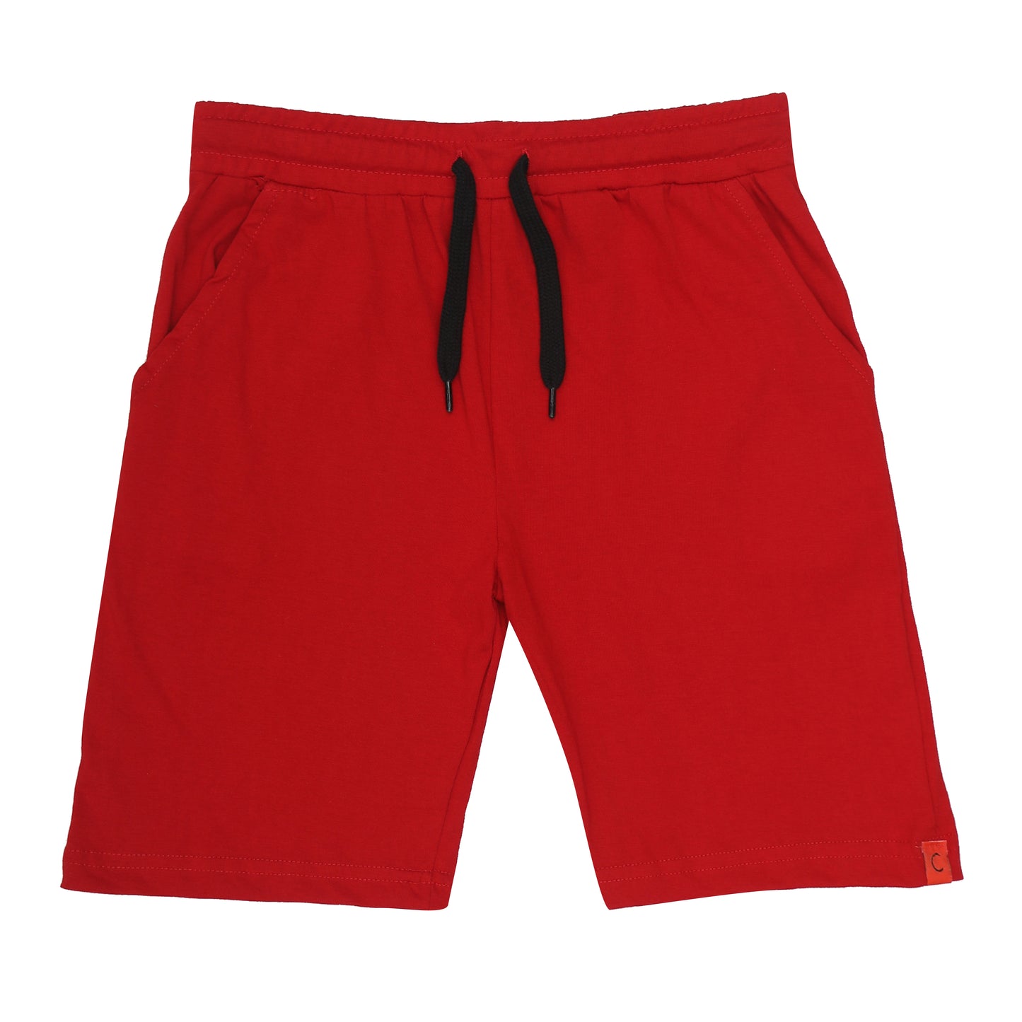 Chilins-boys-Cotton-Shorts-Grey-&-Red