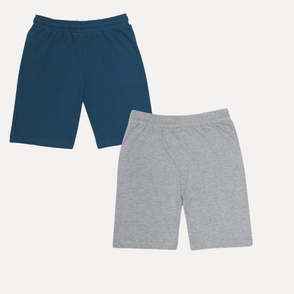 Chilins-boys-Cotton-Shorts-Grey-&-Blue